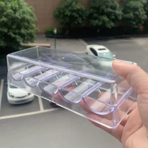 ถาดใส่ชิปโป๊กเกอร์ แบบมีฝาปิด แนวตั้ง