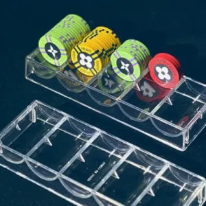 ถาดใส่ชิปโป๊กเกอร์ แบบมีฝาปิด